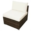 Costway 5-piece Contemporary Rattan and Steel Patio Sofa Set in White