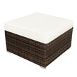 Costway 5-piece Contemporary Rattan and Steel Patio Sofa Set in White