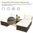 Costway 5-piece Contemporary Rattan and Steel Patio Sofa Set in White