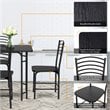 Costway 5-piece MDF and Steel Dining Set with Table and 4 Chairs in Black