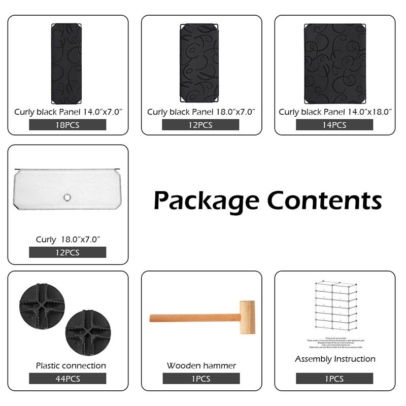 Costway 12-cubic Contemporary Plastic Shoe Rack Cabinet in Black