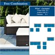 Costway 4-piece Contemporary Rattan and Steel Patio Sofa Set in White