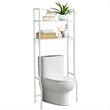 Costway 2-tier Contemporary Steel Bathroom Spacesaver in White