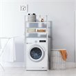 Costway 2-tier Contemporary Steel Bathroom Spacesaver in White
