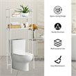 Costway 2-tier Contemporary Steel Bathroom Spacesaver in White