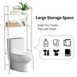Costway 2-tier Contemporary Steel Bathroom Spacesaver in White