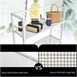 Costway 2-tier Contemporary Steel Bathroom Spacesaver in White