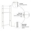 Costway 2-tier Contemporary Steel Bathroom Spacesaver in White
