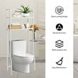 Costway 2-tier Contemporary Steel Bathroom Spacesaver in White Finish