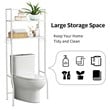 Costway 2-tier Contemporary Steel Bathroom Spacesaver in White Finish