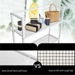 Costway 2-tier Contemporary Steel Bathroom Spacesaver in White Finish
