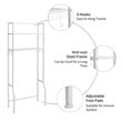 Costway 2-tier Contemporary Steel Bathroom Spacesaver in White Finish
