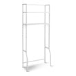 Costway 2-tier Contemporary Steel Bathroom Spacesaver in White Finish