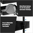 Costway 3-tier Iron Rolling Storage Cart with Adjustable Shelves in Black