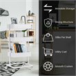 Costway 3-tier Iron Rolling Storage Cart with Adjustable Shelves in White