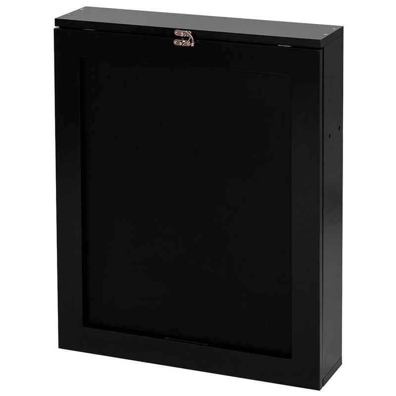 Costway Contemporary MDF Wall Mounted Folding Table in Black