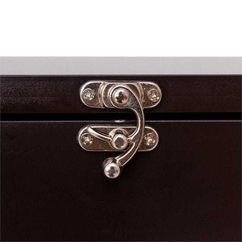 Costway Contemporary MDF Wall Mounted Folding Table in Coffee