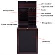 Costway Contemporary MDF Wall Mounted Folding Table in Coffee