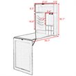 Costway Contemporary MDF Wall Mounted Folding Table in Coffee