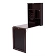 Costway Contemporary MDF Wall Mounted Folding Table in Coffee