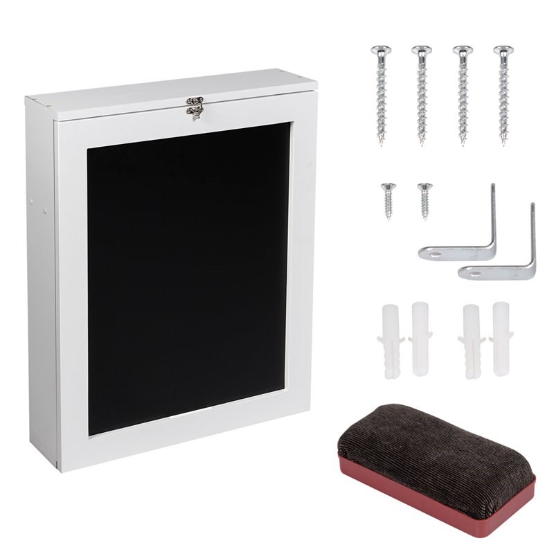Costway Contemporary MDF Wall Mounted Folding Table in White Finish