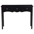 Costway 3-drawer Contemporary MDF Board Console Table in Black