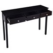 Costway 3-drawer Contemporary MDF Board Console Table in Black