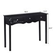 Costway 3-drawer Contemporary MDF Board Console Table in Black
