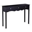 Costway 3-drawer Contemporary MDF Board Console Table in Black