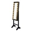 Costway MDF Board Mirrored Jewelry Cabinet with 18 LED Lights in Black