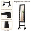 Costway MDF Board Mirrored Jewelry Cabinet with 18 LED Lights in Black