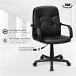Costway Ergonomic Mid-Back Executive Swivel Computer Desk Task Chair in Black