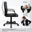 Costway Ergonomic Mid-Back Executive Swivel Computer Desk Task Chair in Black