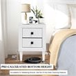 Costway 2-drawer Contemporary Engineered Wood & Rubber Wood Nightstand in White