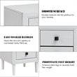 Costway 2-drawer Contemporary Engineered Wood & Rubber Wood Nightstand in White