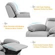 Costway Contemporary Wood PU and Sponge Kids Sofa with Storage Arms in Gray