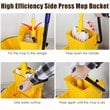Costway PP and Iron Cleaning Wringer with Swivel Wheels in Yellow/Blue