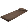 Costway Fabric and Metal Convertible Sofa Sleeper with Pillow in Coffee