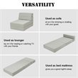 Costway Contemporary Polyester and Sponge Tri-Fold Flip Out Lounger in Gray