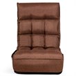Costway Sponge 4-Position Floor Chair with Adjustable Backrest in Coffee