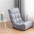 Costway Sponge 4-Position Floor Chair with Adjustable Backrest in Gray