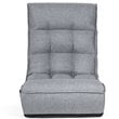 Costway Sponge 4-Position Floor Chair with Adjustable Backrest in Gray