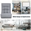 Costway Sponge 4-Position Floor Chair with Adjustable Backrest in Gray