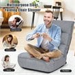 Costway Sponge 4-Position Floor Chair with Adjustable Backrest in Gray