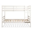 Costway Contemporary Pine and Plywood Twin Over Twin Wood Bunk Beds in White