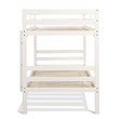 Costway Contemporary Pine and Plywood Twin Over Twin Wood Bunk Beds in White