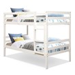 Costway Contemporary Pine and Plywood Twin Over Twin Wood Bunk Beds in White