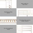 Costway Contemporary Pine and Plywood Twin Over Twin Wood Bunk Beds in White