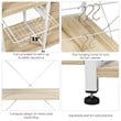 Costway 4-Tier MDF Vintage Kitchen Baker's Rack with Basket & 5 Hooks in Natural