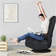 Costway Contemporary Fabric 5-Position 360 Degree Swivel Gaming Chair in Black